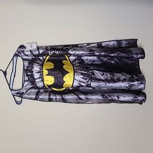 Six Flags Batman Gray and Black Cape Costume - Youth Superhero Halloween costume